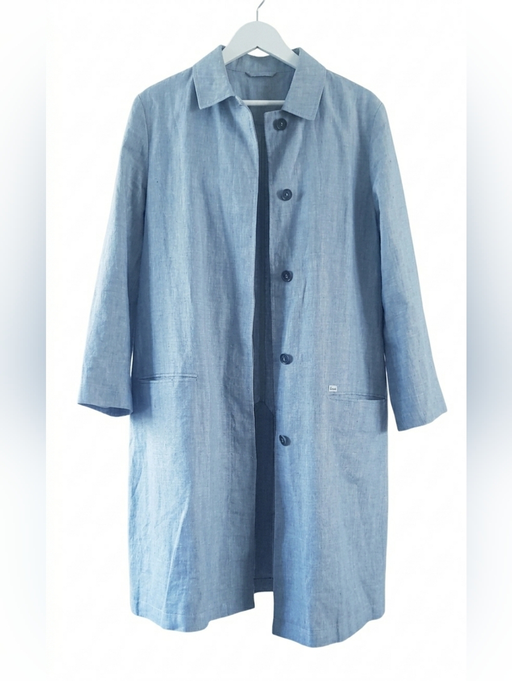 Loro Piana XL Linen Faconnable Quiet Luxury Women Storm System Minimalist Jacket